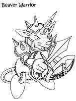 coloriage yugioh le guerrier